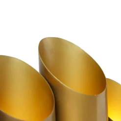 QAZQA Wandleuchten|Wohnzimmerlampen*Industrielle Wandleuchte Messing 10 Lichter - Whistle