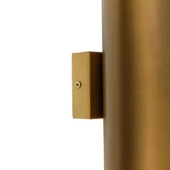 QAZQA Wandleuchten|Wohnzimmerlampen*Industrielle Wandleuchte Messing 10 Lichter - Whistle