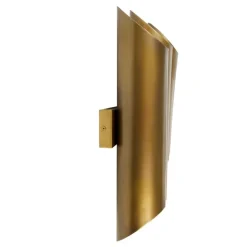 QAZQA Wandleuchten|Wohnzimmerlampen*Industrielle Wandleuchte Messing 10 Lichter - Whistle