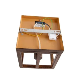 QAZQA Wandleuchten|Esszimmerlampen*Industrielle Wandleuchte rostbraun - Käfig