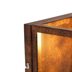 QAZQA Wandleuchten|Esszimmerlampen*Industrielle Wandleuchte rostbraun - Käfig