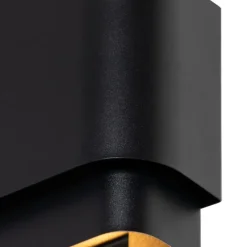 QAZQA Wandleuchten|Wohnzimmerlampen*Industrielle Wandleuchte schwarz 2-flammig - Coen