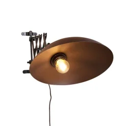 QAZQA Wandleuchten|Wohnzimmerlampen*Industrielle Wandleuchte Bronze mit Schwarz - Tyne