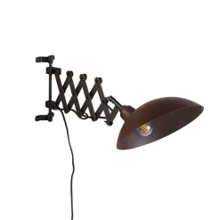 QAZQA Wandleuchten|Wohnzimmerlampen*Industrielle Wandleuchte Bronze mit Schwarz - Tyne