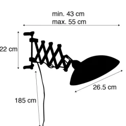 QAZQA Wandleuchten|Wohnzimmerlampen*Industrielle Wandleuchte Bronze mit Schwarz - Tyne