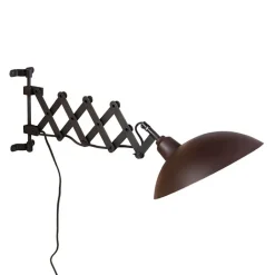 QAZQA Wandleuchten|Wohnzimmerlampen*Industrielle Wandleuchte Bronze mit Schwarz - Tyne