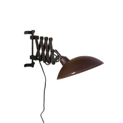 QAZQA Wandleuchten|Wohnzimmerlampen*Industrielle Wandleuchte Bronze mit Schwarz - Tyne