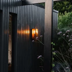 QAZQA Gartenbeleuchtung|Badezimmerlampen*Industrielle Wandleuchte rostbraun 26 cm IP44 - Charlois