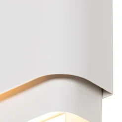 QAZQA Wandleuchten|Wohnzimmerlampen*Industrielle Wandleuchte weiß 2-flammig - Coen