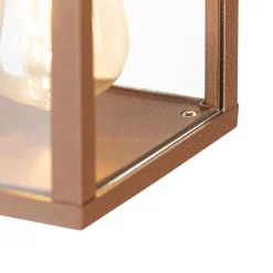 QAZQA Gartenbeleuchtung|Außenwandleuchten*Industrielle Wandleuchte rostbraun 38 cm 2-flammig IP44 - Charlois