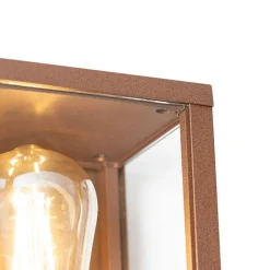 QAZQA Gartenbeleuchtung|Außenwandleuchten*Industrielle Wandleuchte rostbraun 38 cm 2-flammig IP44 - Charlois