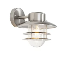 QAZQA Außenwandleuchten|Gartenbeleuchtung*Industrielle Wandleuchte Stahl IP44 - Shell