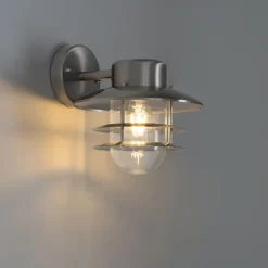 QAZQA Außenwandleuchten|Gartenbeleuchtung*Industrielle Wandleuchte Stahl IP44 - Shell