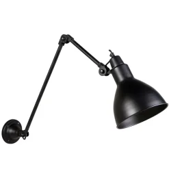 QAZQA Schlafzimmerlampen|Esszimmerlampen*Industrielle Wandleuchte schwarz verstellbar - Wye