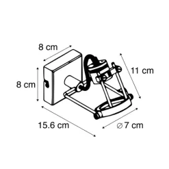 QAZQA Schlafzimmerlampen|Küchenlampen*Industrieller Deckenspot schwarz verstellbar GU10 50mm - Suplux