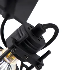 QAZQA Schlafzimmerlampen|Küchenlampen*Industrieller Deckenspot schwarz verstellbar GU10 50mm - Suplux