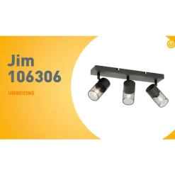 QAZQA Deckenstrahler|Aufbaustrahler*Industrieller Deckenstrahler schwarz 3-flammig verstellbar - Jim