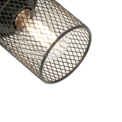 QAZQA Deckenstrahler|Aufbaustrahler*Industrieller Deckenstrahler schwarz 3-flammig verstellbar - Jim