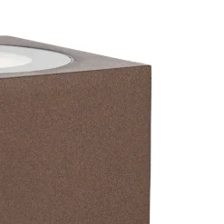 QAZQA Gartenbeleuchtung|Stehlampen Außen*Industrieller Gartenstrahler rostbraun quadratisch IP65 - Lennard