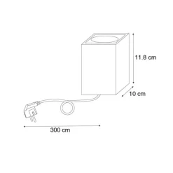 QAZQA Gartenbeleuchtung|Stehlampen Außen*Industrieller Gartenstrahler rostbraun quadratisch IP65 - Lennard