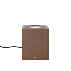 QAZQA Gartenbeleuchtung|Stehlampen Außen*Industrieller Gartenstrahler rostbraun quadratisch IP65 - Lennard