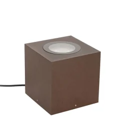 QAZQA Gartenbeleuchtung|Stehlampen Außen*Industrieller Gartenstrahler rostbraun quadratisch IP65 AR111 - Lennard