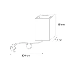 QAZQA Gartenbeleuchtung|Stehlampen Außen*Industrieller Gartenstrahler rostbraun quadratisch IP65 AR111 - Lennard