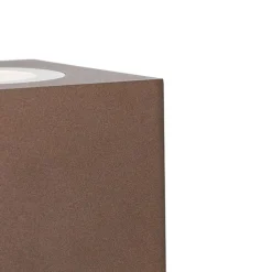 QAZQA Gartenbeleuchtung|Stehlampen Außen*Industrieller Gartenstrahler rostbraun quadratisch IP65 AR111 - Lennard