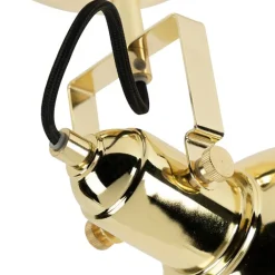 QAZQA Wandstrahler|Deckenstrahler*Industrieller runder Spot gold 1-light - Tommy