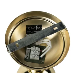 QAZQA Wandstrahler|Deckenstrahler*Industrieller runder Spot gold 1-light - Tommy