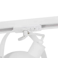 QAZQA Küchenlampen|Esszimmerlampen*Industrieller Schienenstrahler weiß mit silbernem Innenleben - Iconic Magnax