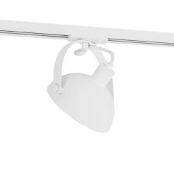 QAZQA Küchenlampen|Esszimmerlampen*Industrieller Schienenstrahler weiß mit silbernem Innenleben - Iconic Magnax