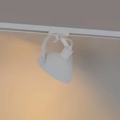 QAZQA Küchenlampen|Esszimmerlampen*Industrieller Schienenstrahler weiß mit silbernem Innenleben - Iconic Magnax