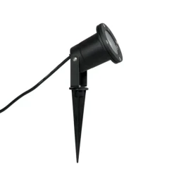 QAZQA Gartenbeleuchtung|Außenstrahler*Industrieller Smart Spike Spot schwarz inkl. WiFi GU10 IP65 - Basic