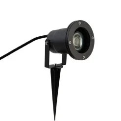 QAZQA Gartenbeleuchtung|Außenstrahler*Industrieller Smart Spike Spot schwarz inkl. WiFi GU10 IP65 - Basic