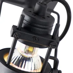 QAZQA Smarte Spots|Smarte Deckenleuchten*Industrieller Smart Spot schwarz inkl. WiFi GU10 - Suplux