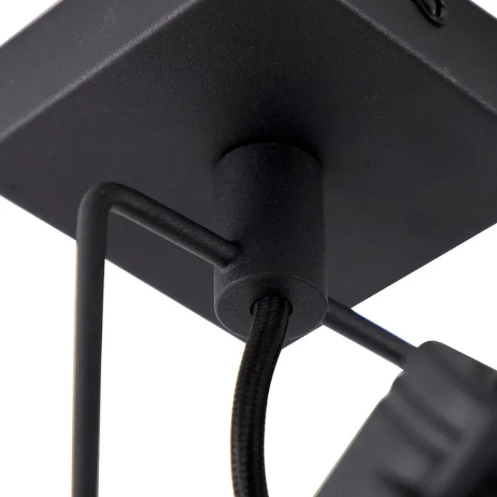 QAZQA Smarte Spots|Smarte Deckenleuchten*Industrieller Smart Spot schwarz inkl. WiFi GU10 - Suplux