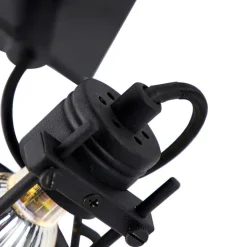 QAZQA Smarte Spots|Smarte Deckenleuchten*Industrieller Smart Spot schwarz inkl. WiFi GU10 - Suplux