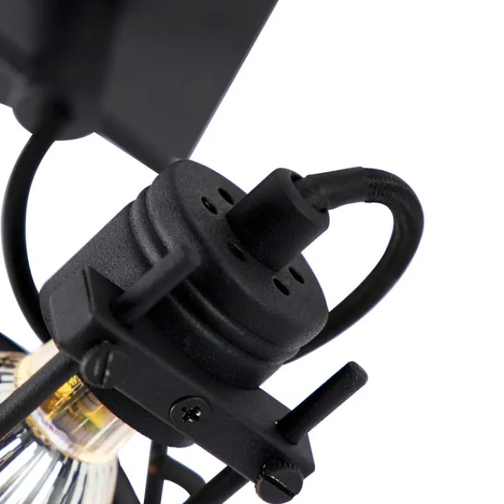 QAZQA Smarte Spots|Smarte Deckenleuchten*Industrieller Smart Spot schwarz inkl. WiFi GU10 - Suplux