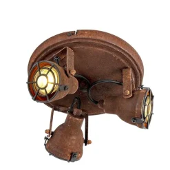 QAZQA Deckenstrahler|Aufbaustrahler*Industrieller Spot im Rostdesign 3-Flammig - Sorra