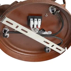 QAZQA Deckenstrahler|Aufbaustrahler*Industrieller Spot im Rostdesign 3-Flammig - Sorra