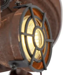 QAZQA Deckenstrahler|Aufbaustrahler*Industrieller Spot im Rostdesign 3-Flammig - Sorra