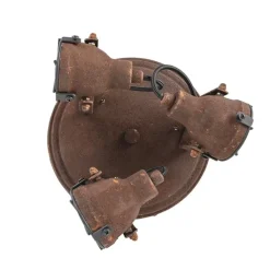 QAZQA Deckenstrahler|Aufbaustrahler*Industrieller Spot im Rostdesign 3-Flammig - Sorra