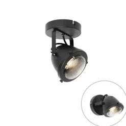 QAZQA Schlafzimmerlampen|Küchenlampen*Industrieller Spot schwarz verstellbar - Emado