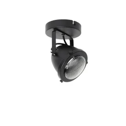 QAZQA Schlafzimmerlampen|Küchenlampen*Industrieller Spot schwarz verstellbar - Emado