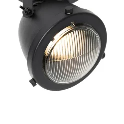 QAZQA Schlafzimmerlampen|Küchenlampen*Industrieller Spot schwarz verstellbar - Emado