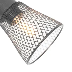 QAZQA Wandstrahler|Deckenstrahler*Industrieller Spot schwarz mit Holz - Kristina