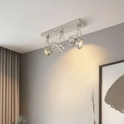 QAZQA Deckenstrahler|Aufbaustrahler*Industrieller Spot stahl 3-flammig kippbar - Suplux