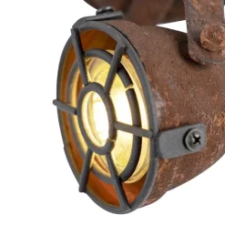 QAZQA Schlafzimmerlampen|Küchenlampen*Industrieller Strahler Rostbraun drehbar und neigbar - Sorra