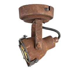 QAZQA Schlafzimmerlampen|Küchenlampen*Industrieller Strahler Rostbraun drehbar und neigbar - Sorra